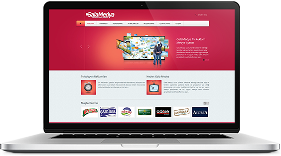 Gala Medya responsive web tasarımı, Laptop
