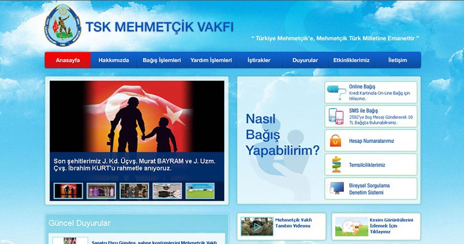 Tsk Mehmetçik Vakfı Web Sayfası Tamamladık 4 Mehmetcik Vakfi Bp