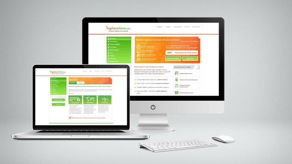 ingilizcesoru.com Web Sitesi Arayüz Tasarımı Features