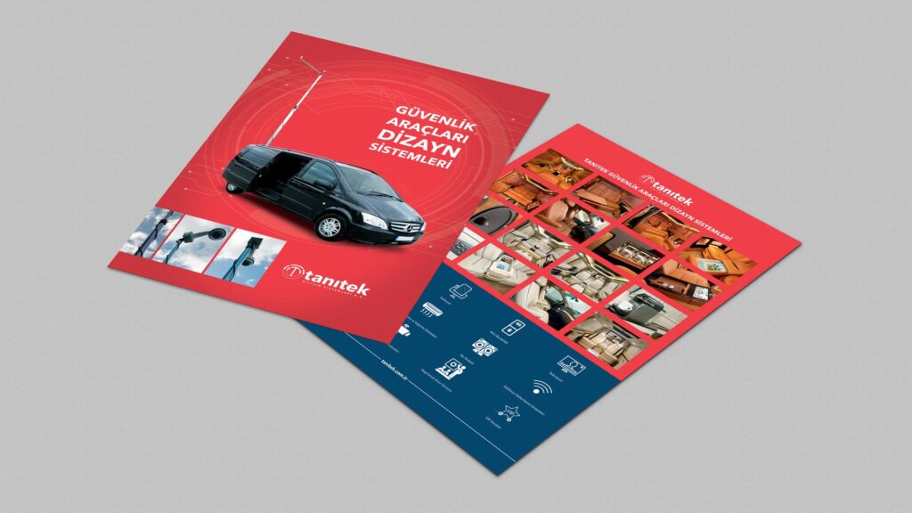 Tanıtek Güvenlik Araçları ve Dizayn Sistemleri Flyer Tasarımı Features
