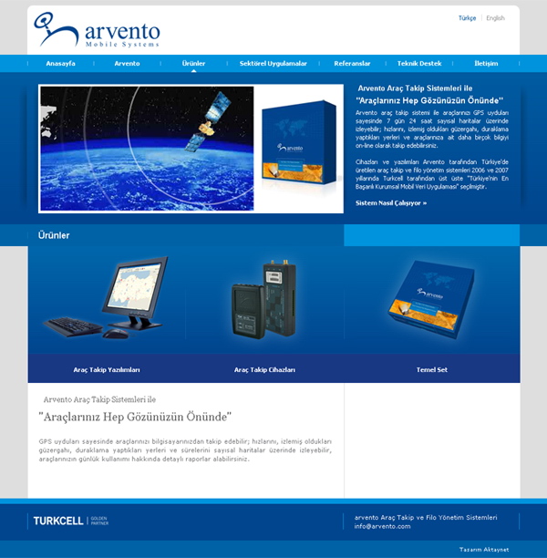 Arvento Web Sitesi Tasarımı 2008 03