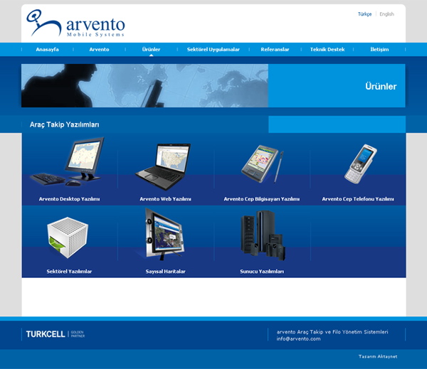 Arvento Web Sitesi Tasarımı 2008 04