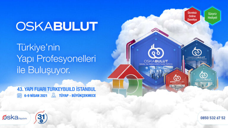 OskaBulut 43. Yapı Fuarı TurkeyBuild İstanbul 2021 Sosyal Medya Twitter Post Tasarımı