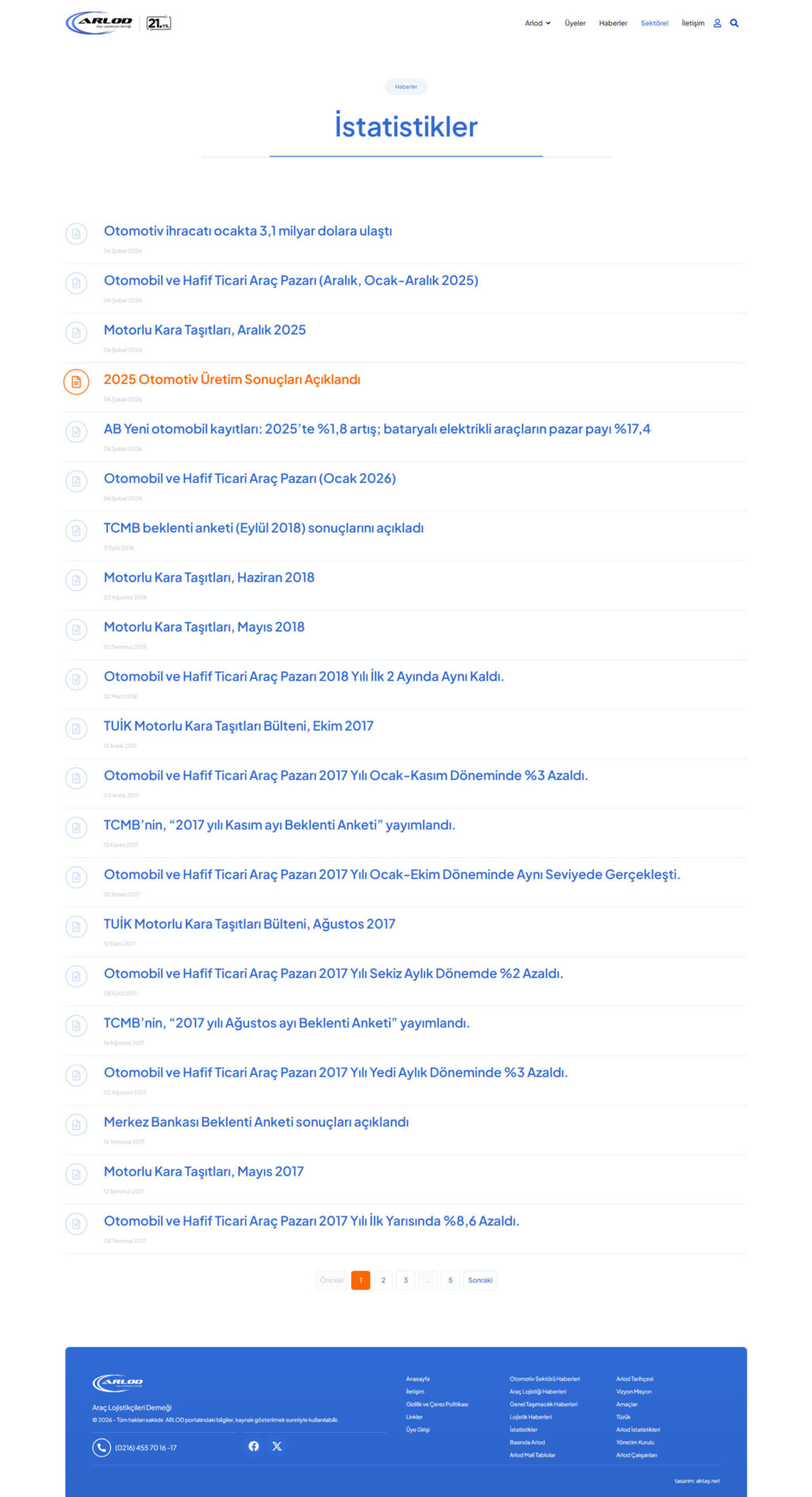 Arlod Dernek Web Sitesi Tasarımı s 06
