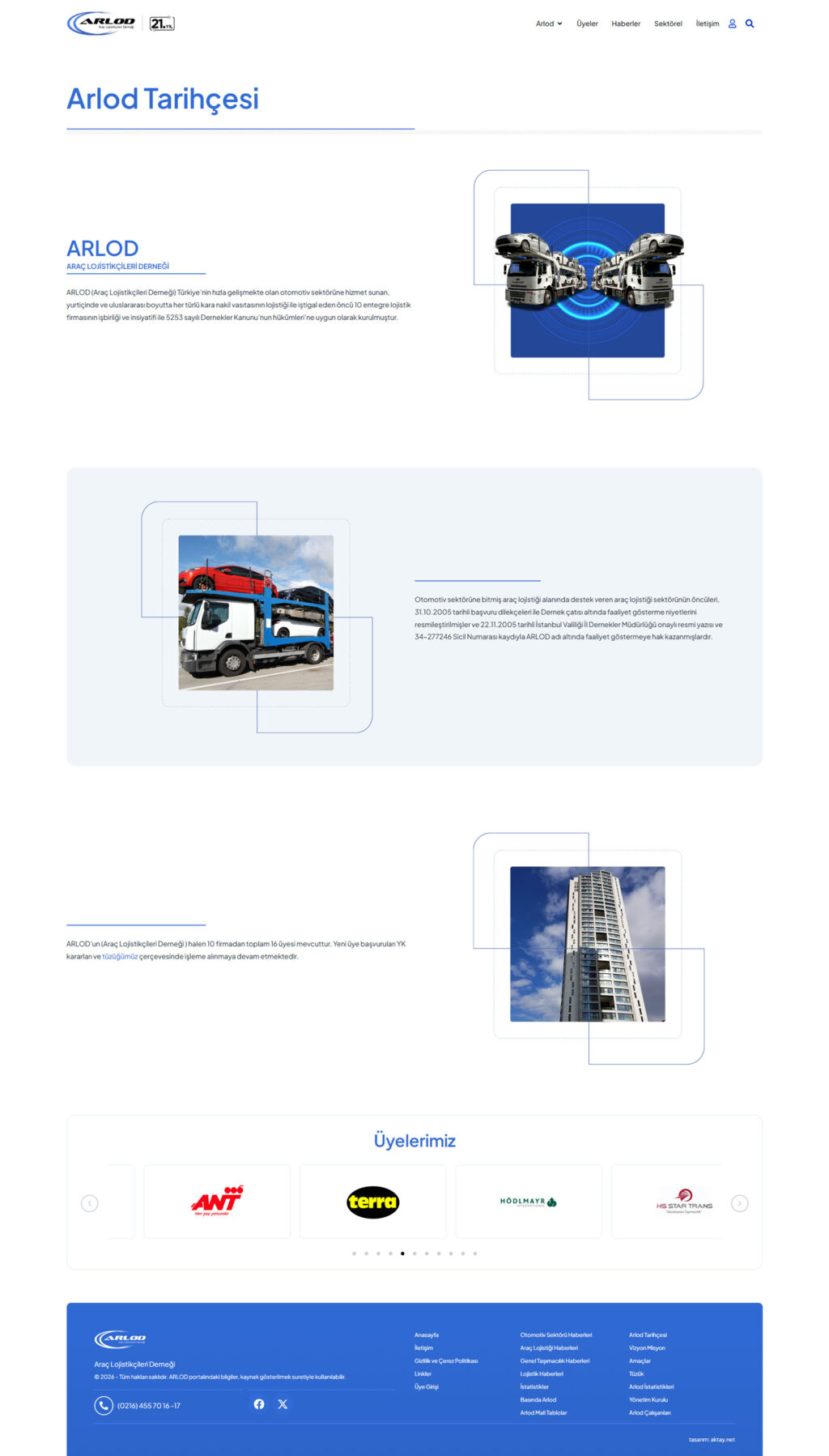 Arlod Dernek Web Sitesi Tasarımı s 09