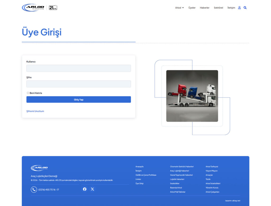 Arlod Dernek Web Sitesi Tasarımı s 12