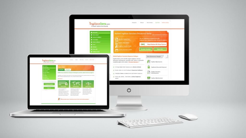 ingilizcesoru.com Web Sitesi Arayüz Tasarımı Features