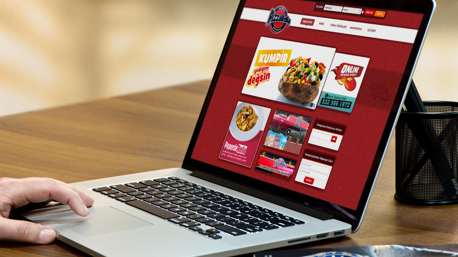 Pizzarilla Restoran Web Sayfası Tasarımı 01