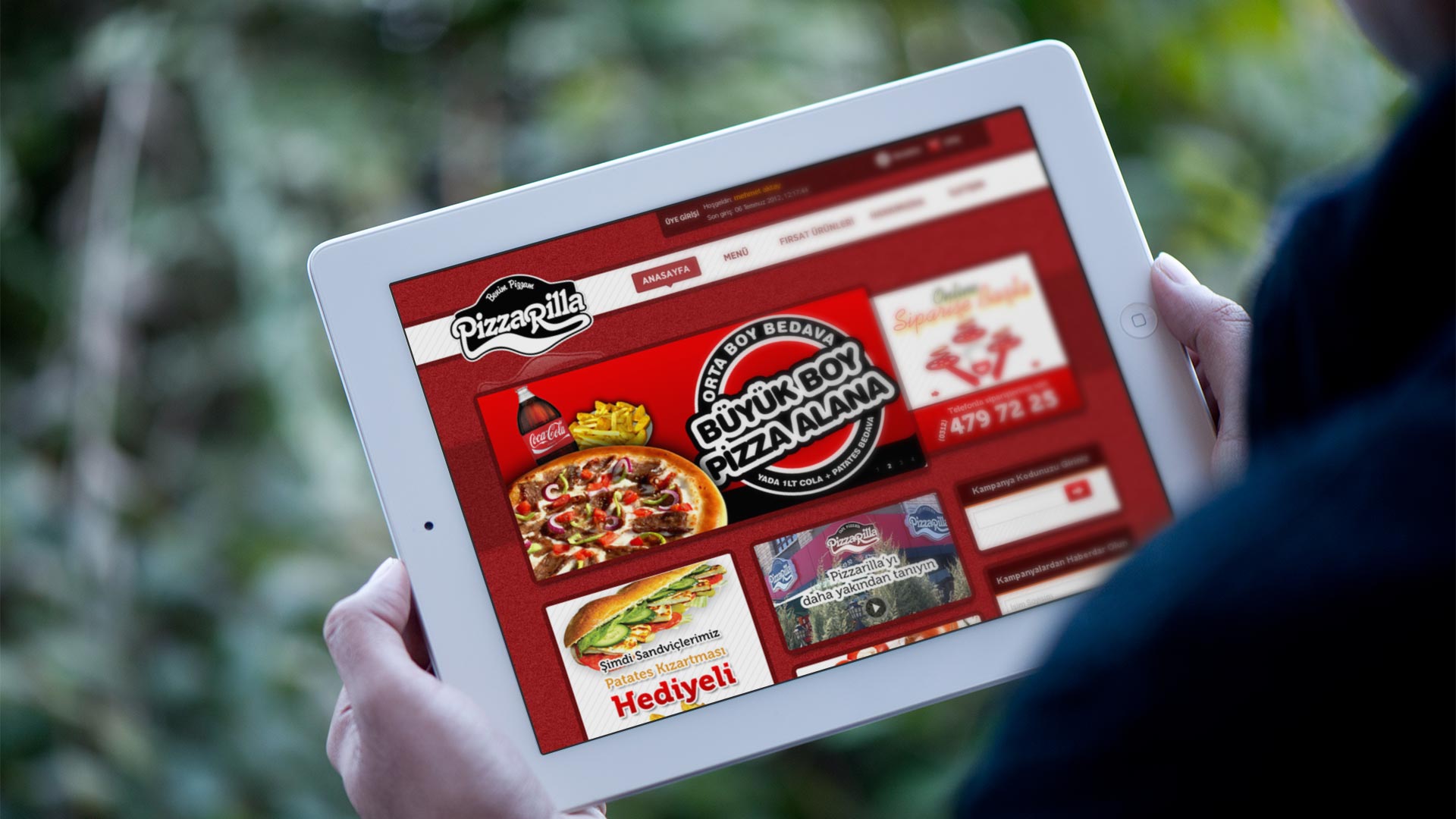 Pizzarilla Restoran Web Sayfası Tasarımı 02