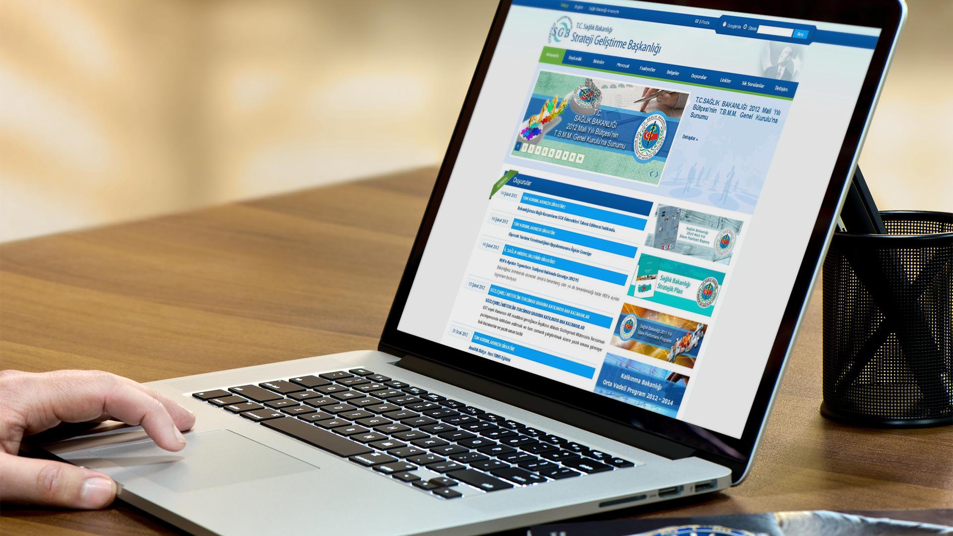 T.C. S.B. Strateji Geliştirme Başkanlığı Web Sitesi Tasarımı 01