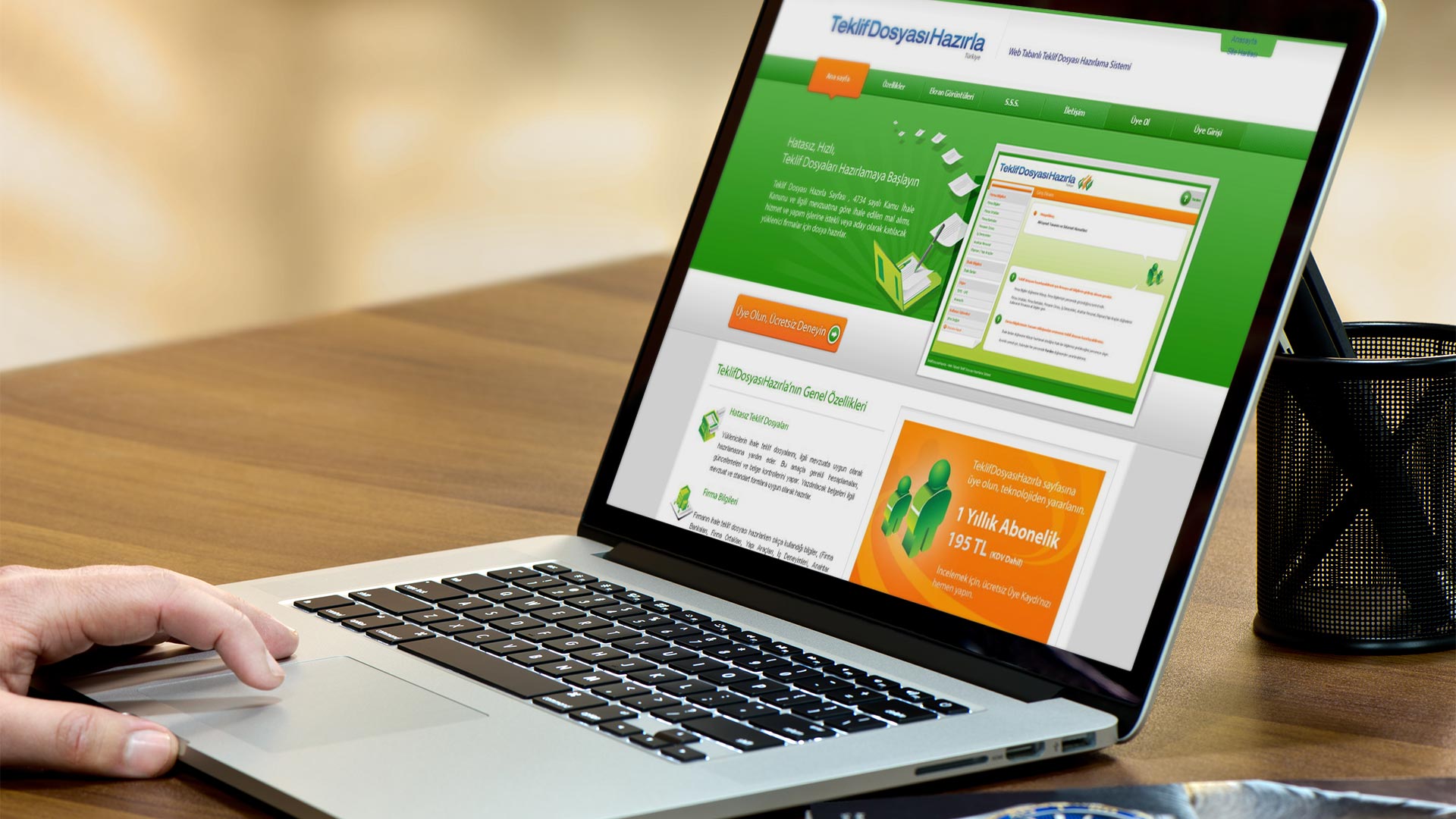 Teklif Dosyası Hazırla Web Uygulaması Arayüz Tasarımı 01