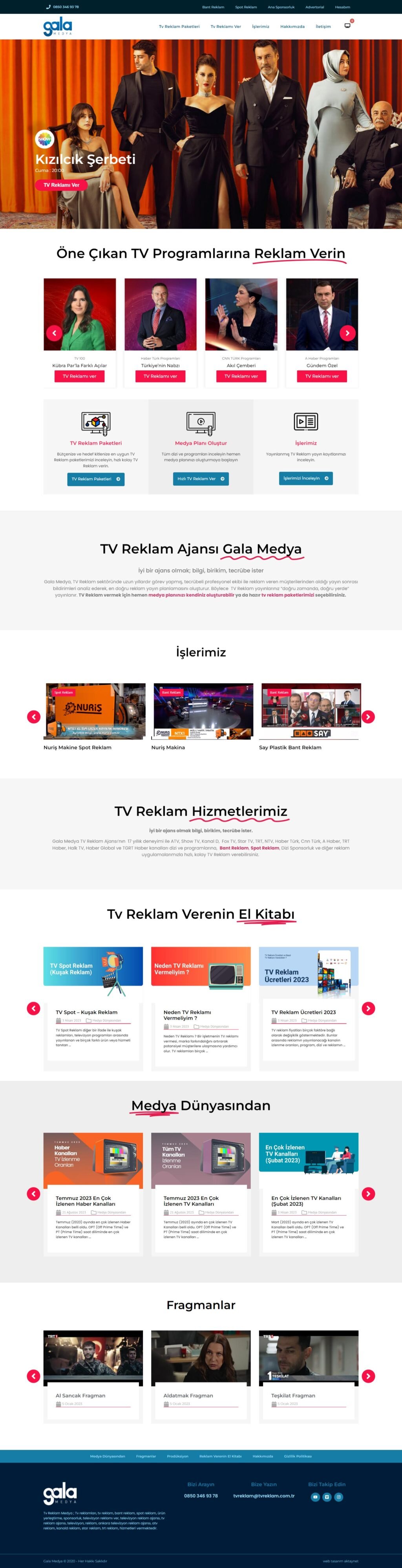 TV Reklam Web Sitesi Tasarımı 01
